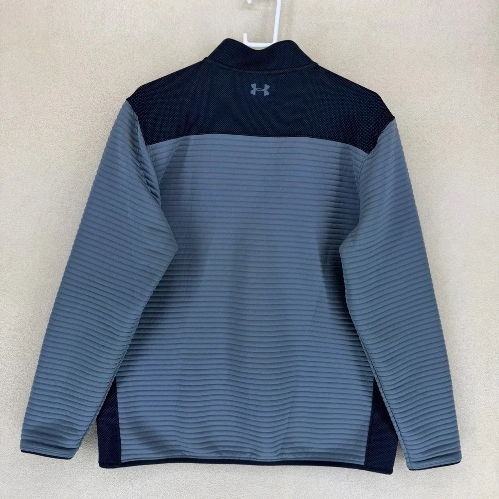 Under Armour Coldgear Golf 1/4 Zip Pullover Mens XL‎ Textured Grey Long Sleeve
